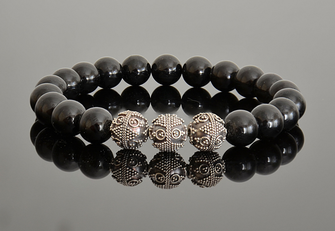 custom black onyx beaded bracelet