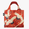 LOQi Woman's Haori White and Red Cranes Art Tote Bag