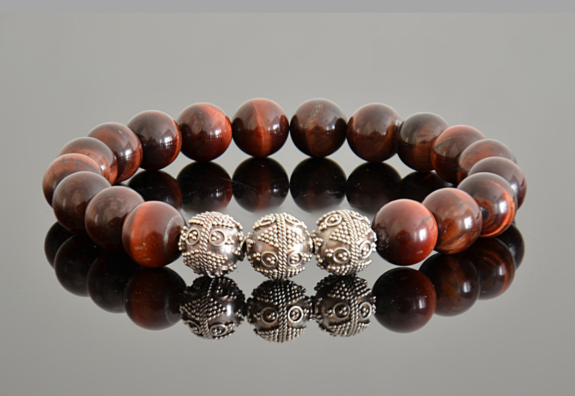 Stay Strong,'Handmade Silver and Leather Men's Bracelet from Bali