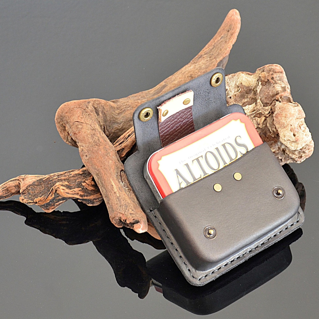 Bushcraft Altoids Genuine Leather Belt Pouch